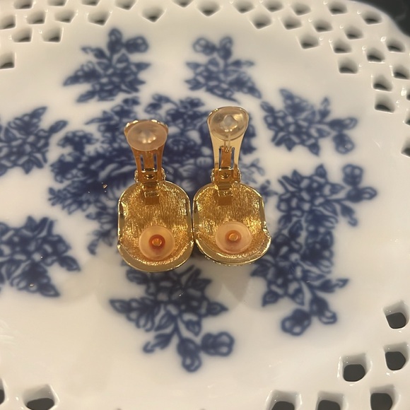 Christian Dior Vintage Rare Clip On Earrings with Custom Crystals and Pearls - Picture 5 of 5